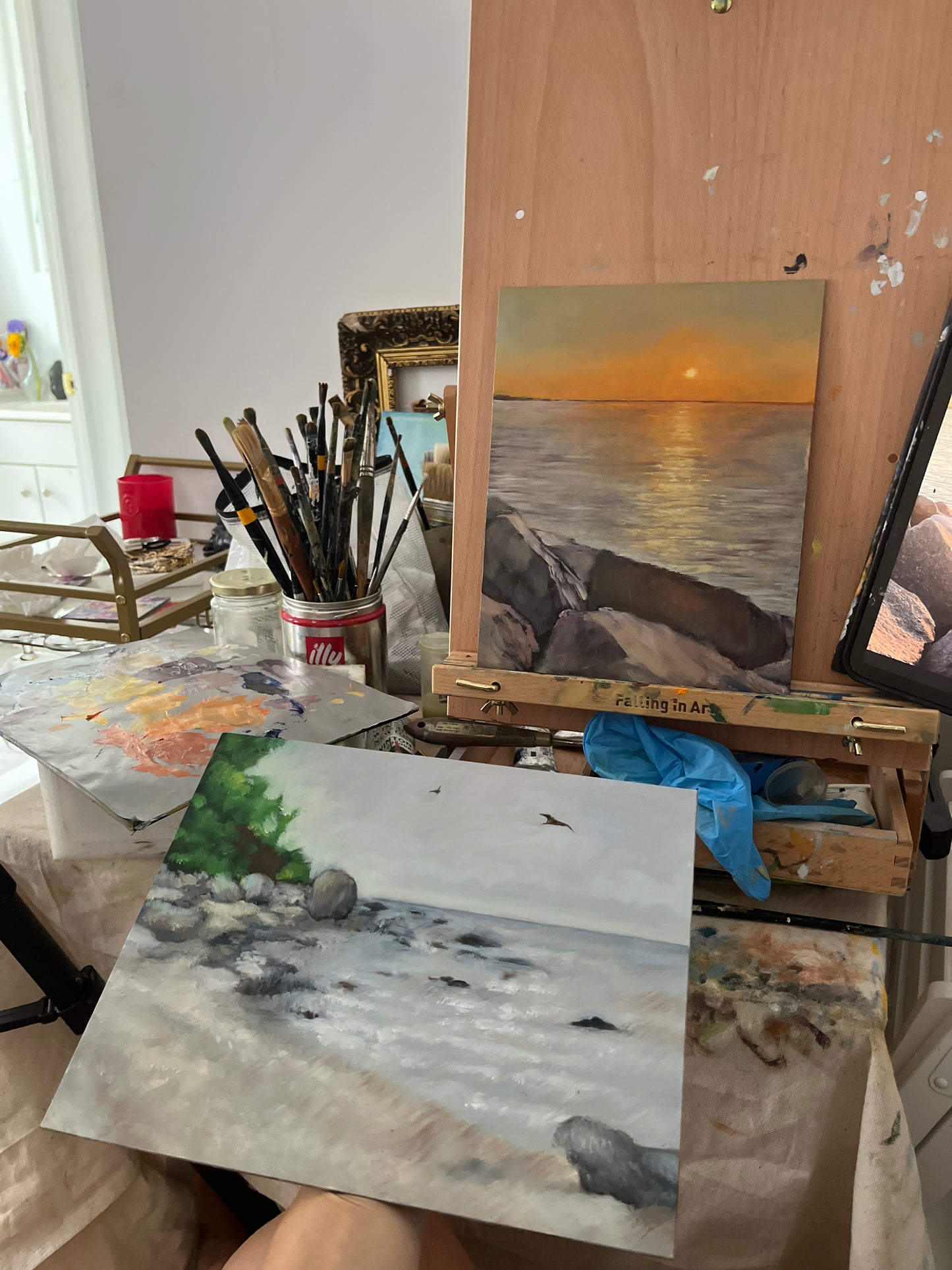 sunset & beach (progress)