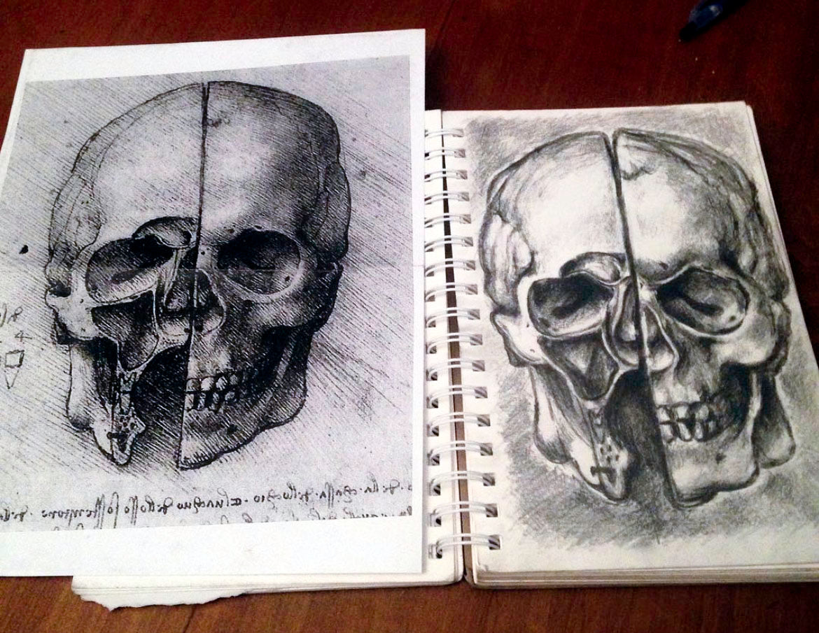 first skull (Leonardo Da Vinci study)